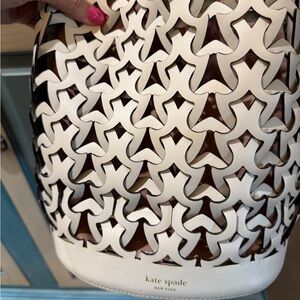 Kate Spade Cream Cutout Tote